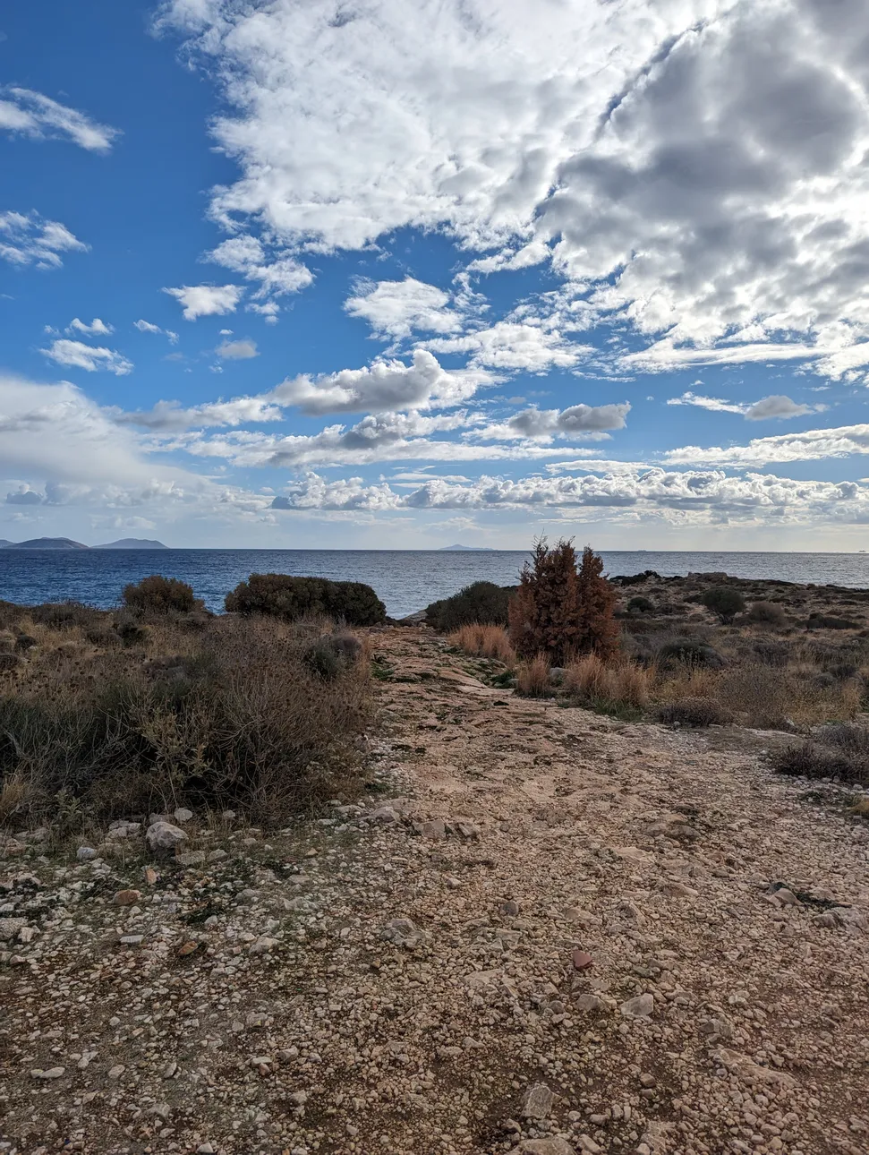 Pathway towards a cliff