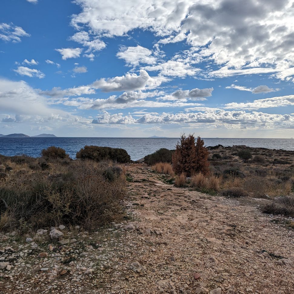 Pathway towards a cliff